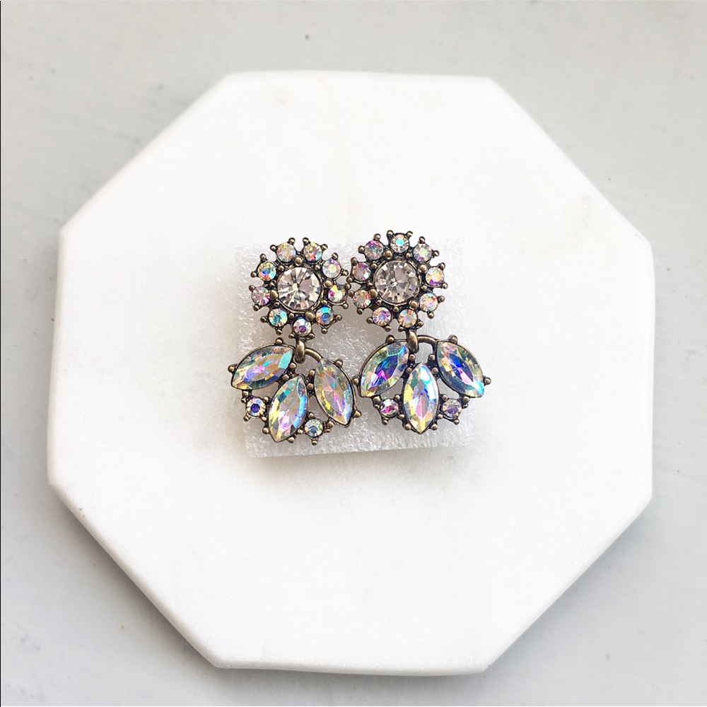 Flower Crystal Earrings - Picture 3 of 8